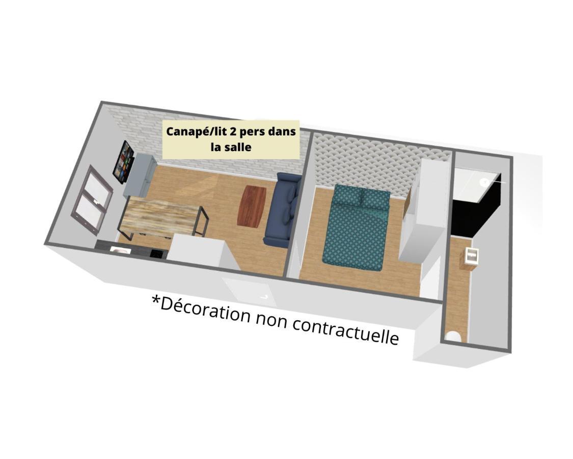 Charmant 2 Pieces, 2 Couchages Sejour Glamour Apartment อาเมียงส์ ภายนอก รูปภาพ